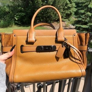 Coach Medium Leather/Suede Satchel